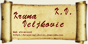 Kruna Veljković vizit kartica